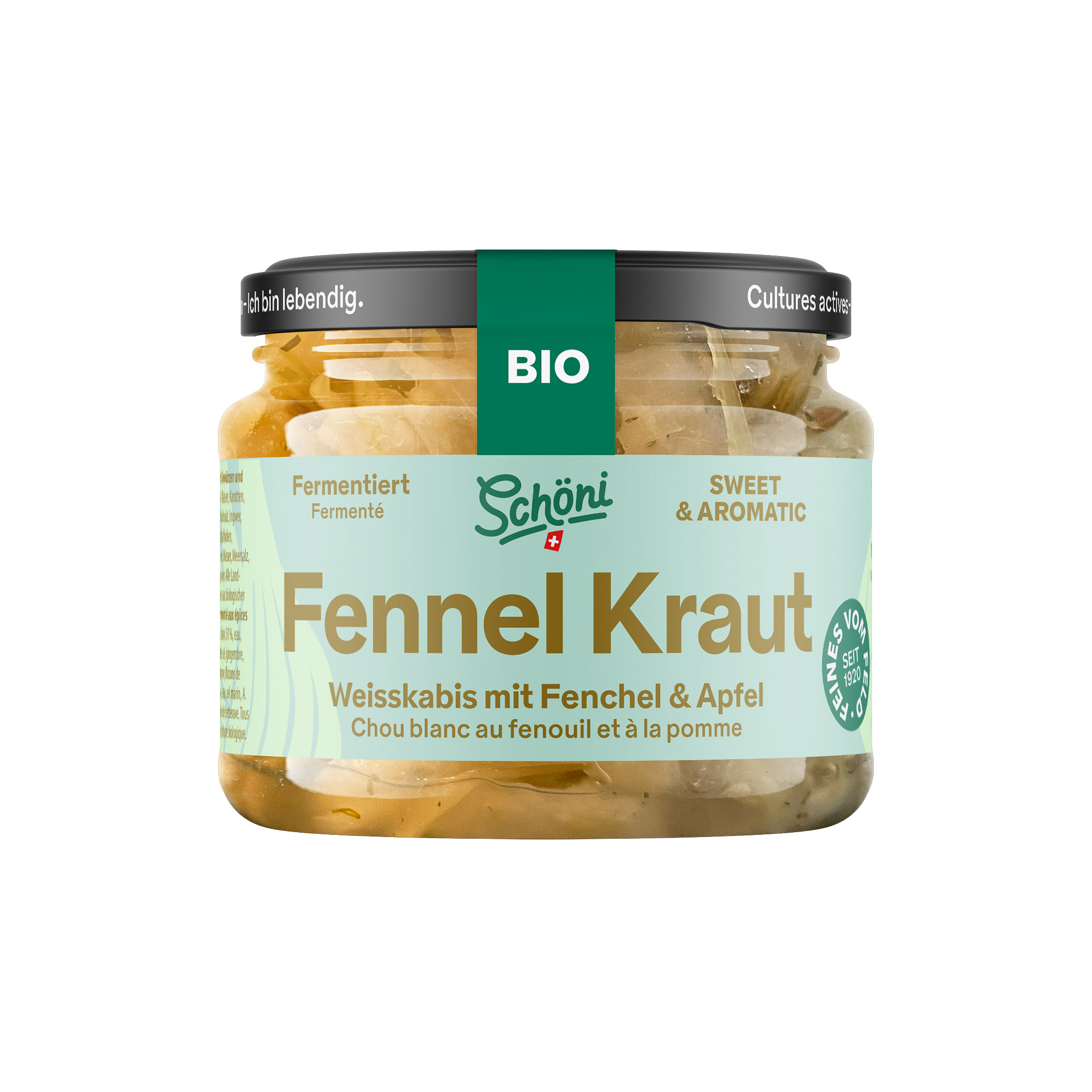 Schöni Bio Fennel Kraut fermentiert roh 235g
