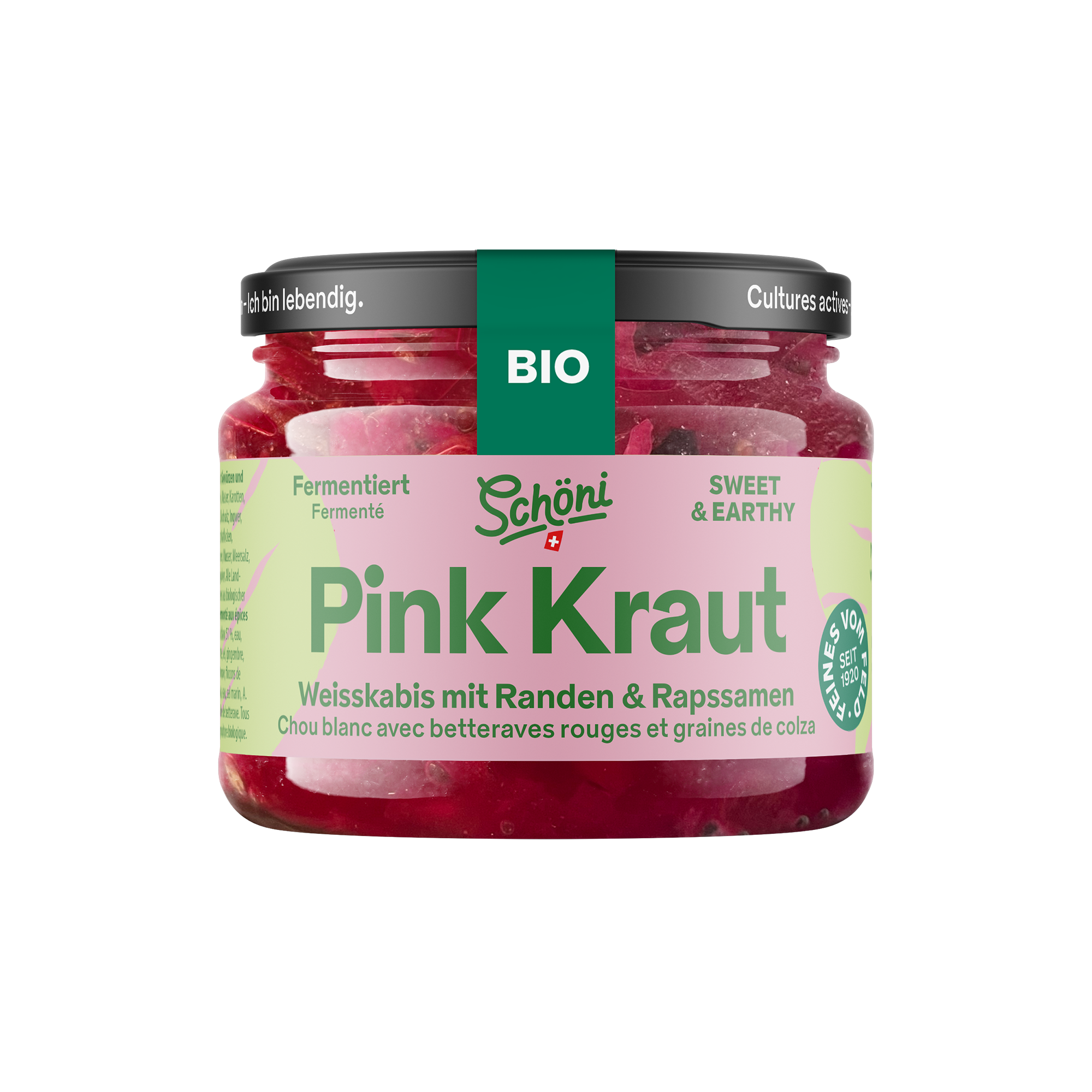 Schöni Bio Pink Kraut fermentiert roh 235g