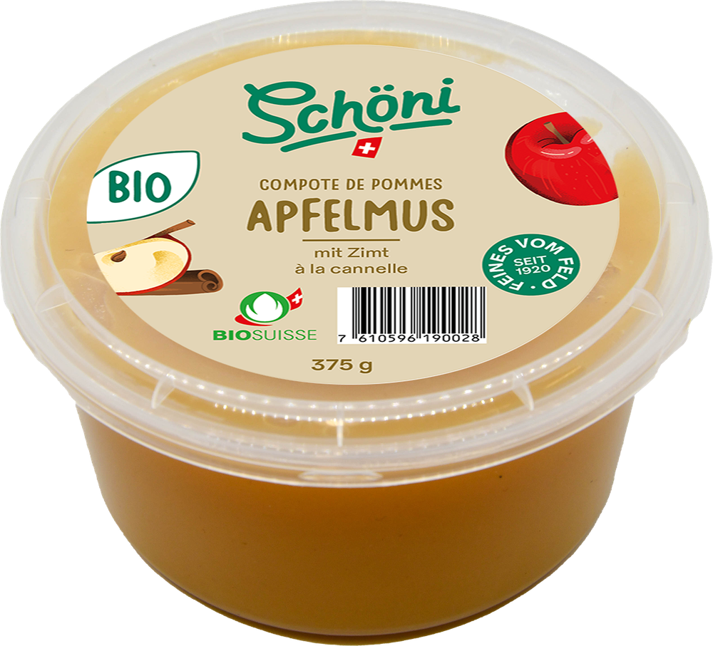 Schöni Bio Apfelmus mit Zimt 375g