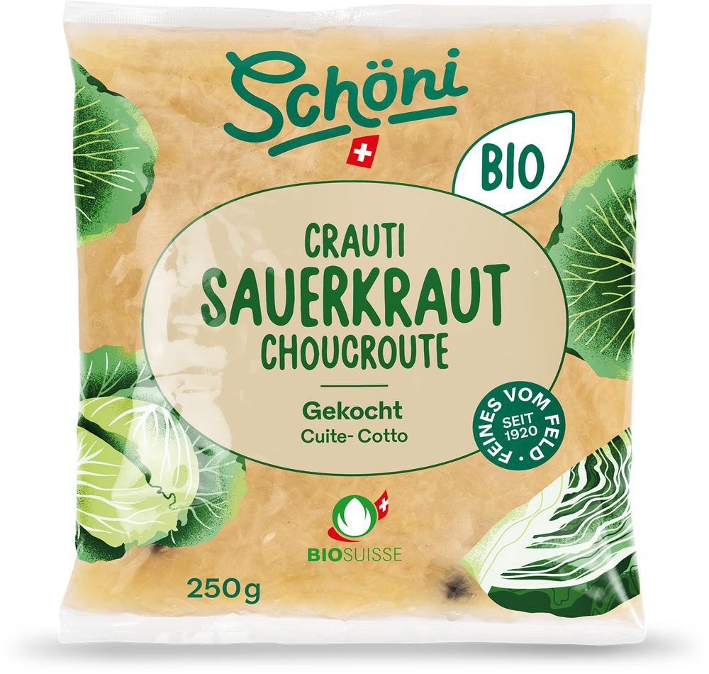 Schöni Bio Sauerkraut gekocht  250g