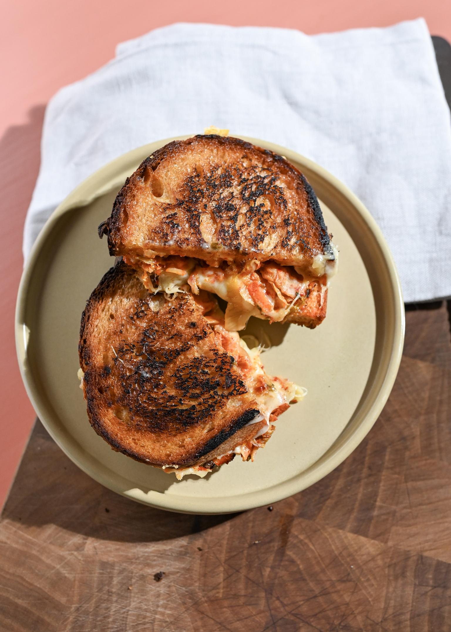 Kimchi Grilled Cheese Sandwich