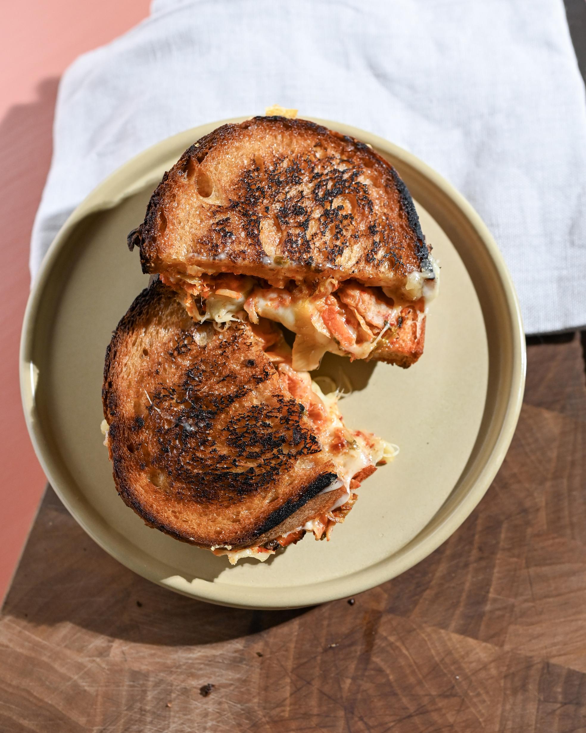 Kimchi Grilled Cheese Sandwich