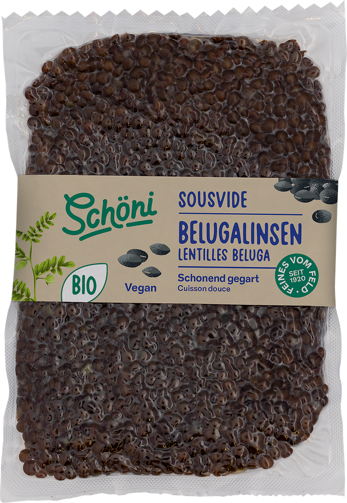 Schöni Bio Belugalinsen sousvide gegart 350g